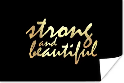 Produktbild von MuchoWow® Poster Zitate - Motivation - Schwarz - Gold 120x80 cm - Bilder