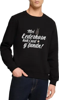 Produktbild von Spreadshirt Bayern Lederhose Ersatz Volksfest Trachtenshirt Herren Premium Pullover, 3XL, Schwarz