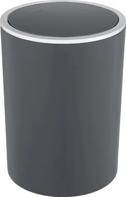 Produktbild von WENKO Schwingdeckeleimer Mülleimer Abfalleimer Kosmetikeimer Bad 5L Anthrazit