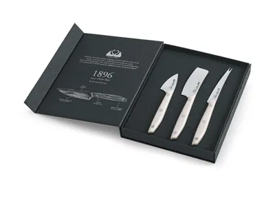 Produktbild von Due Cigni Kochmesser 1896 Käsemesser Set POM Weiß  X50CrMoV15