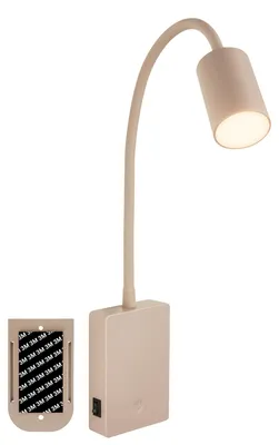 Image de Briloner Lampe de lecture LED rechargeable 7x51x4,5 cm 2 W 150 lm 3000 K blanc chaud intensité variable beige - Applique murale chambre bureau