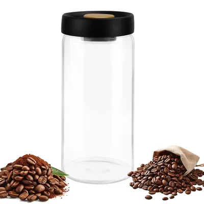 Vakuum-Kaffeeglas 1,8 l, luftdicht, Borosilikatglas, mit Vakuumdeckel