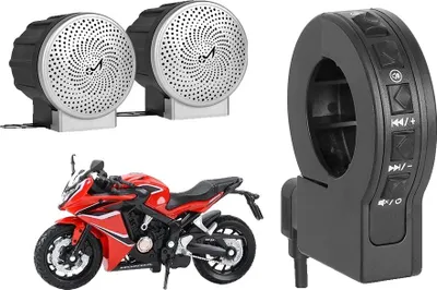 Obrázok produktu pre Reproduktor na motorku, vodotesné puzdro, výstupný výkon 10 W, Bluetooth 50, vhodný pre väčšinu modelov motoriek,  IP67