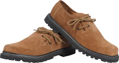 Produktbild von Trachten Haferlschuhe Trachtenschuhe Original-Handmachart Lederschuhe aus Wildleder, Schuhgröße:41, Farbe:Kastanienbraun