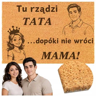Produktbild von Fußmatte mit Gravur: Personalisiertes Geschenk für Mama