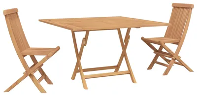 Immagine prodotto di Set da giardino VidaXL, 3 pezzi, marrone, legno massello di teak