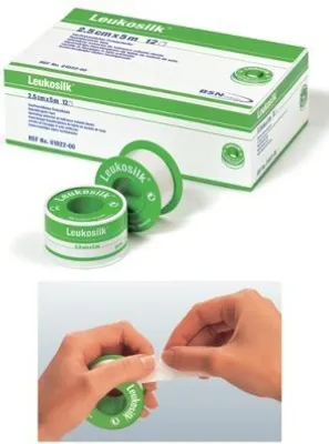 Produktbild von Leukosilk im Metallschutzring 5m x 2,5cm (VPE: 12 Stück)>>>>