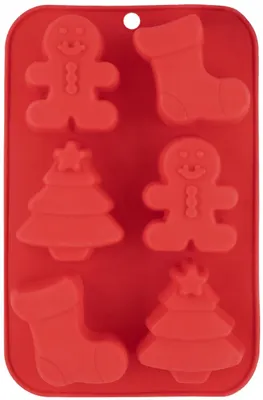 Produktbild von Piniatowe Love Silikon-Backform Weihnachtsmotiv Plätzchen