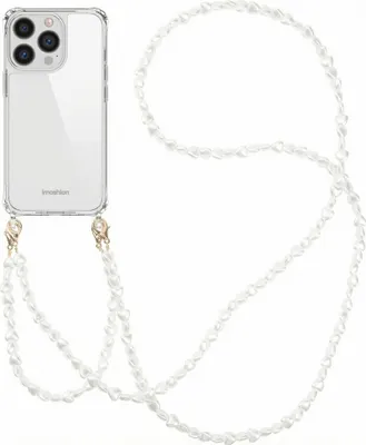 Produktbild von imoshion Back Cover mit Band + Armband iPhone 13 Pro - Perlenherzen