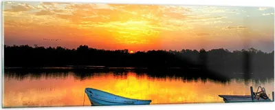 Produktbild von Bilder auf glas - Landschaft Sommer Meer - 90x30cm - Glasbilder - Wandbilder - Kunstdruck - zum Aufhängen bereit - Wanddekoration aus Glas - Glas Bilder - Wandbild auf Glas - Einteilig - GAB90x30-3167