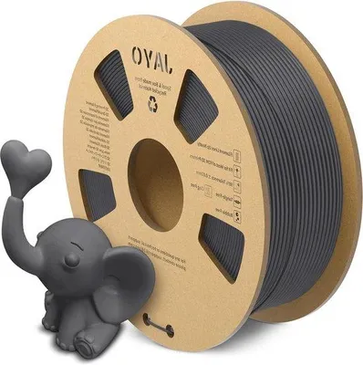 Obrázek produktu pro Filament pro 3D tisk 1,75 mm – navinutý – přesnost rozměrů +/- 0,2 mm – cívka 11 kg – 363 m – šedá