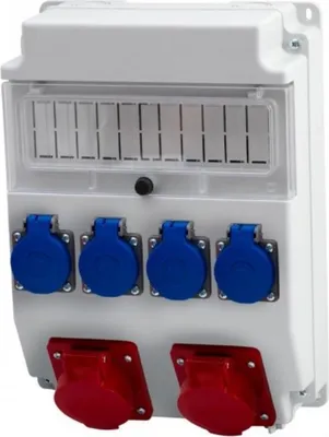 Imagen del producto de Caja de distribución, 16A/5P, 32A/5P, 4x230V, 11 metros, IP44
