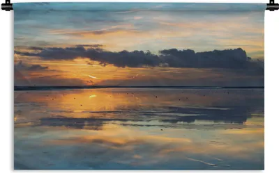 Produktbild von MuchoWow® Wandteppich Wandbehang Meer - Horizont - Farben 60x40 cm Tapisserie Dekoration Wandtuch - Wanddekorationen
