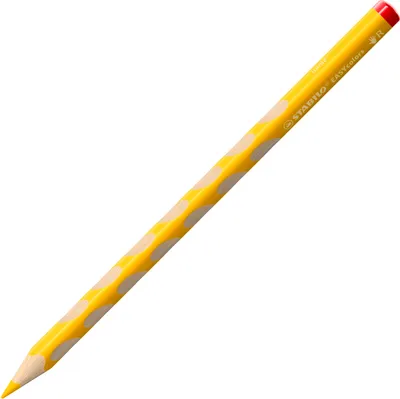 Image de Crayon de couleur ergonomique pour droitiers - STABILO EASYcolors - paquet de 12 - jaune