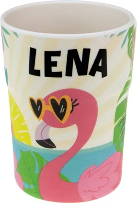 Produktbild von Bunter personalisierter Namens Kinderbecher mit  Namen Lena