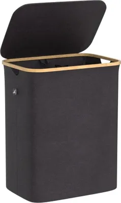 Produktbild von Große Wäschekorb mit Deckel 2 Fächer 140L - Wäschekorb für Badezimmer und Schlafzimmer