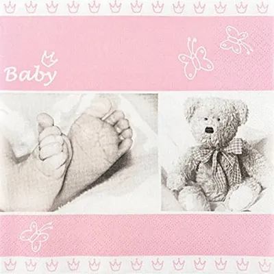Produktbild von 20 SERVIETTEN 3 lg BABY PARTY ZUR TAUFE TISCHDEKO DEKO GEBURT