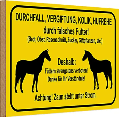 Produktbild von Holzschild Hinweis 30x20cm füttern strengstens verboten