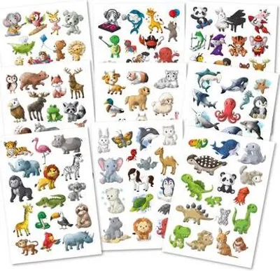 Produktbild von 150 hautfreundliche Kindertattoos - Thema: Tierischer Spaß