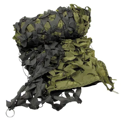 Image de MFH Filet de camouflage 6 x 3 m olive avec sac de transport PVC Bâche de camouflage Protection visuelle NEUF
