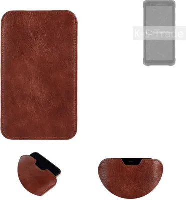 Produktbild von K-S-Trade Schutzhülle Handyhülle kompatibel mit Ulefone Armor X10 Pro Handytasche Kunstleder Sleeve in braun