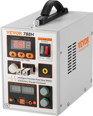 Produktbild von VEVOR Akku-Punktschweißgerät, 788H Puls-Punktschweißgerät und Akku-Ladegerät, tragbares Hochleistungs-Akku-Schweißgerät mit 2 Schweißmodi und LED-Beleuchtung für 0,15 mm reines Nickel, 18650 14500 Akkus