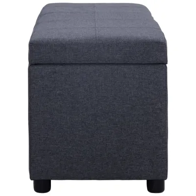 Obrázok produktu pre Lavica s úložným priestorom 116 cm tmavosivá polyester