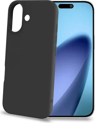 Zdjęcie produktu dla Etui z miękkiej gumy na iPhone'a 17, czarne, odporne na zarysowania