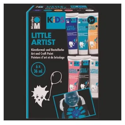 Image de Marabu 305000000101 Marabu KiDS peinture de bricolage Little Artist, 36 ml, lot de 6