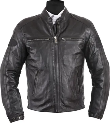 Zdjęcie produktu dla Kurtka motocyklowa Helstons ACE Rag, skórzana, czarna/czarna, rozmiar S