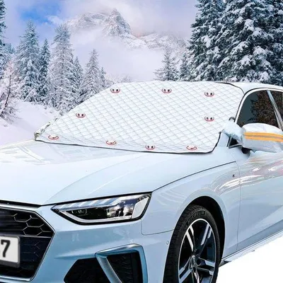 Produktbild von Famanu Autoscheibenabdeckung Winter Frost- und Schneeschutz - Silber