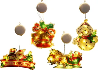 Produktbild von Weihnachts-Fensteraufkleber, Hängelichter, Stimmungslichter, LED-Saugnapflichter