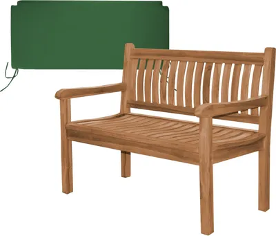 Produktbild von Gartenbank Arezzo Teak Massivholz 120 cm Grün
