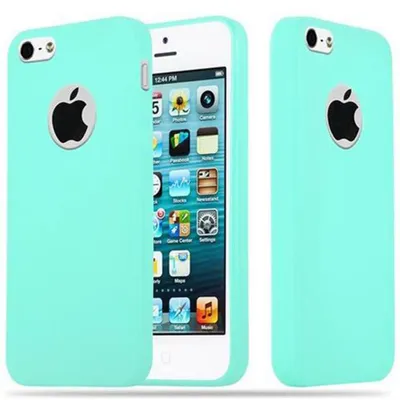 Produktbild von Cadorabo Hülle für Apple iPhone 5 / 5S / SE 2016 Schutzhülle in Blau Handyhülle TPU Silikon Etui Case Cover