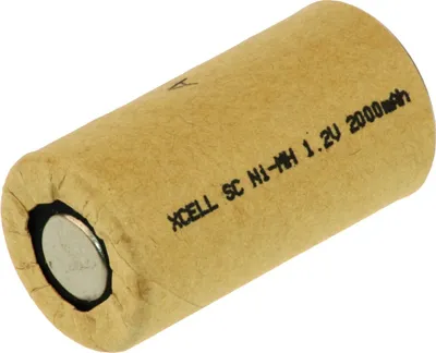 Produktbild von XCell Akku Sub-C 1,2V / 2000mAh X2000SCR NiMh PP Hochstrom