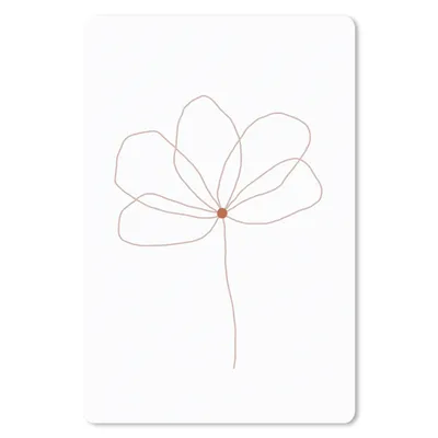 Produktbild von MuchoWow® Mauspad Mousepad Blume - Strichzeichnung - Natur 18x27 cm - Mousepads - Maus Mat - Pad - Mausunterlage