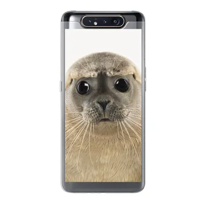 Produktbild von MuchoWow® Handyhülle Schutzhülle Hülle für Samsung Galaxy A80 Jungen - Robbe - Kinder - Mädchen - Tiere Silikon Softcase Handy Hülle - Schutzdeckel