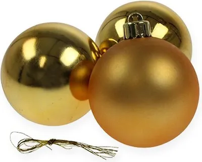 Produktbild von Elegante Weihnachtsdekoration Kunststoff-Kugeln, 12 Stück