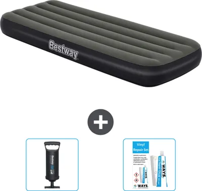 Produktbild von Bestway Luftmatratze – 1 Person – 76 x 185 x 25 cm – Grün – im Lieferumfang enthalten Zubehör