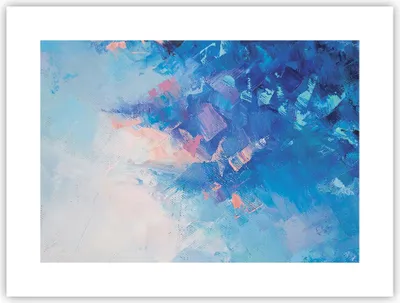 Produktbild von Poster - Poster ohne Rahmen - Abstraktion blau gemalt - 40x30 cm - Wand Bild - Wanddeko - Wandbilder - Kunstposter - Wandposter - Bilder - Kunstdruck - Wanddekoration - Wandbild - P2XAA40x30-4570