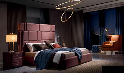 Produktbild von Bett-Set, bestehend aus einem Bett und zwei Nachttischen, als 3-teilige Einheit