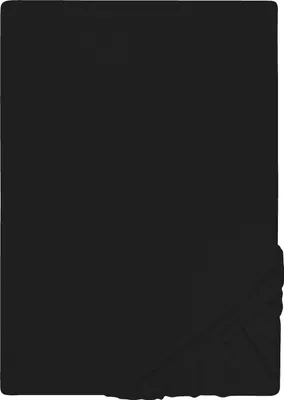 Produktbild von Biberna Jersey Spannbettlaken 135g/m² 140 - 160 x 200 cm Schwarz