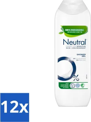 Produktbild von Neutral - Duschgel - Empfindliche Haut - 0% Farbstoff & Parfüm - Mit pflanzlichem Glycerin - 250 ml - Vorteilspack - 12 Stücke