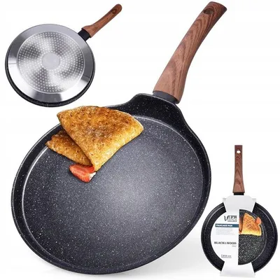 Produktbild von Vilde Black&Wood Crêpe-Pfanne granitbeschichtet 26 cm