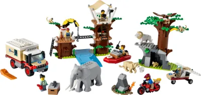 Zdjęcie produktu dla LEGO City Obóz ratowników dzikich zwierząt, Zestaw do budowania, 6 lat(a), Plastik, 0 szt., 1,21 kg