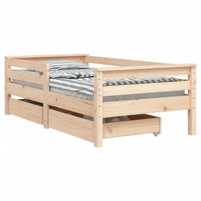 Obrázek produktu pro vidaXL Dětská postýlka se zásuvkami 70x140 cm borovicový masiv