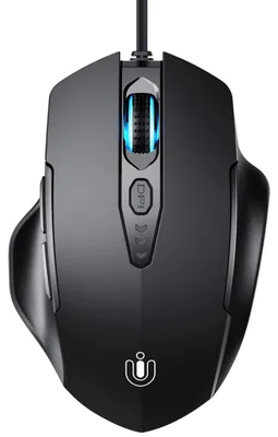 Obrázok produktu pre Myš s káblom, 4 nastaviteľné úrovne DPI, 6 programovateľných tlačidiel, ergonomická myš pre počítač a notebook – jednoduchá inštalácia (Plug & Play)