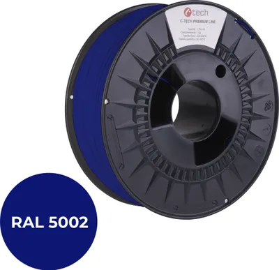 Produktbild von Tisková struna (filament) C-TECH PREMIUM LINE, PLA, ultramarínová, RAL5002, 1,75mm, 1kg