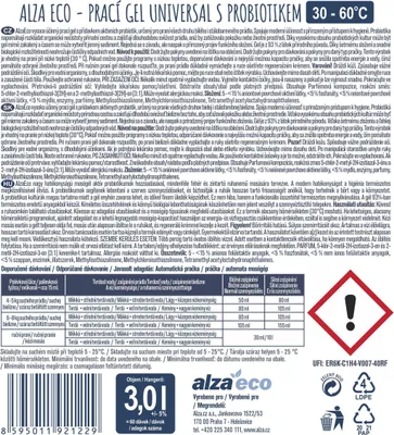 Zdjęcie produktu dla AlzaEco Żel do prania uniwersalny z probiotykiem 3 l (60 prań)