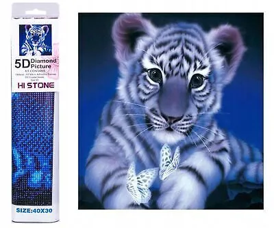 Image de 40x30 Diamants Peinture à faire soi-même DIY Diamond Painting Tiger